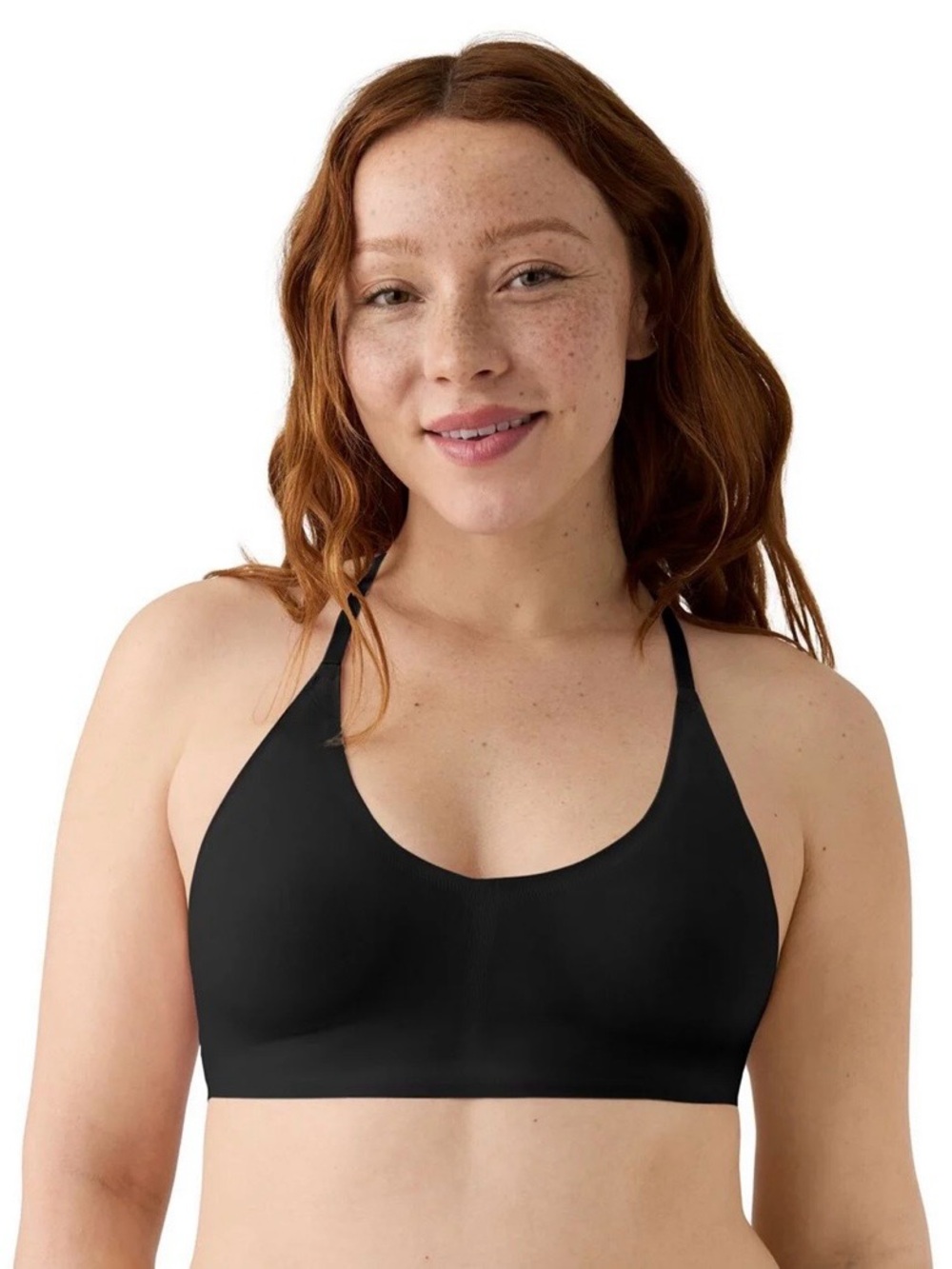 True & Co  Soft Lace Razorback Wireless Scoop Neck Bralette - Black Size XL-NWT